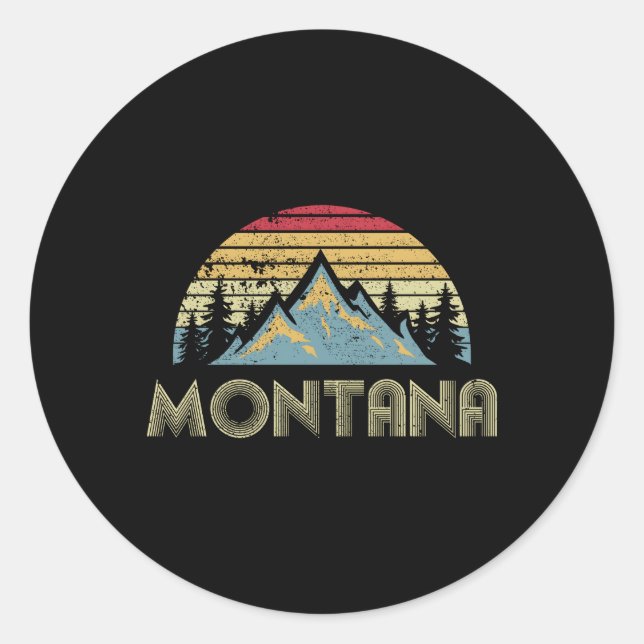 Sticker Rond Montagnes Montana Camg Randonnée (Devant)