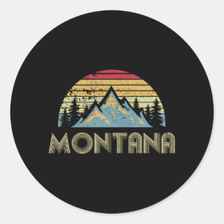 Sticker Rond Montagnes Montana Randonnée de camping