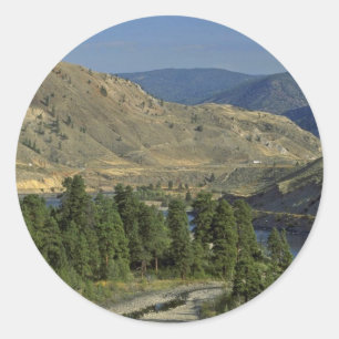 Sticker Rond Montagnes nues