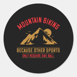 Sticker Rond Montagnes - VTT sans balle