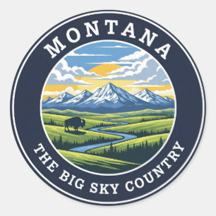 Sticker Rond Montana Big Sky Country