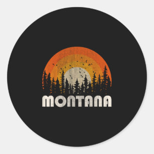 Sticker Rond Montana - drôle nature vintage randonnée 60s 70s 8