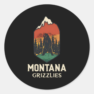 Sticker Rond Montana Grizzlies