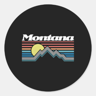 Sticker Rond Montana Mountain Outdoor State
