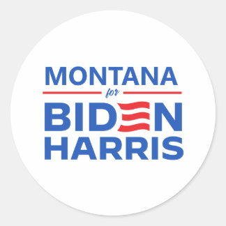 Sticker Rond Montana pour Biden Harris
