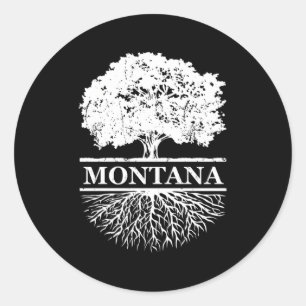 Sticker Rond Montana Racines à l'extérieur