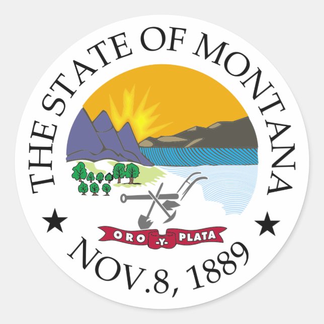 Sticker Rond Montana sign (Devant)