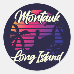 Sticker Rond Montauk, Long Island