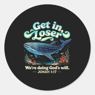 Sticker Rond Monte, nous faisons la volonté de dieu jonah 1_17