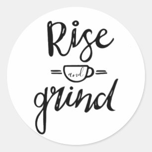 Sticker Rond Montée et Grind - Thème café