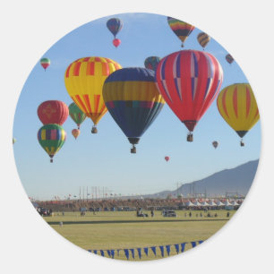 Sticker Rond Monter en ballon