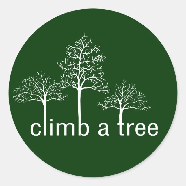 Sticker Rond Monter un arbre (Devant)