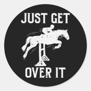 Sticker Rond Montez-Y À Cheval Spectacle Équitation Eques