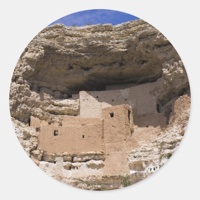Sticker Rond Montezuma's Castle National Monument (Devant)