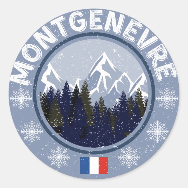 Sticker Rond Montgenèvre Station de ski (Devant)