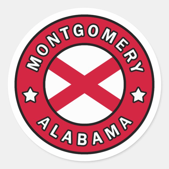 Sticker Rond Montgomery Alabama (Devant)