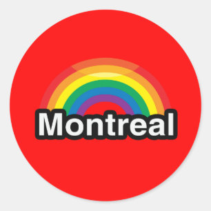 STICKER ROND MONTRÉAL PRIDE LGBT RAINBOW