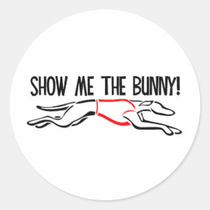 Sticker Rond Montrez-moi le lapin !