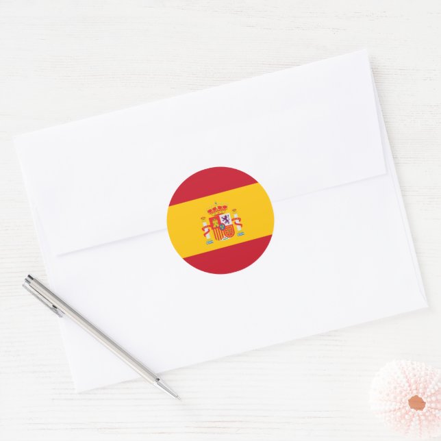 Sticker Rond Montrez vos couleurs - Espagne (Enveloppe)