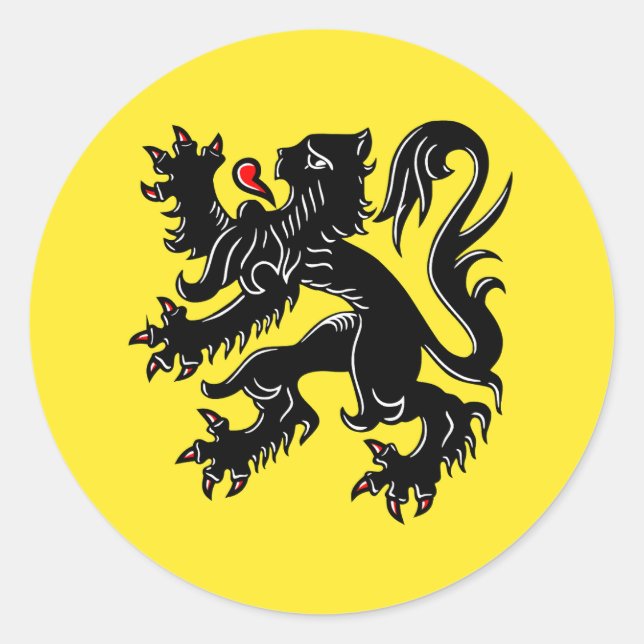 Sticker Rond Montrez vos couleurs - Flandre (Devant)