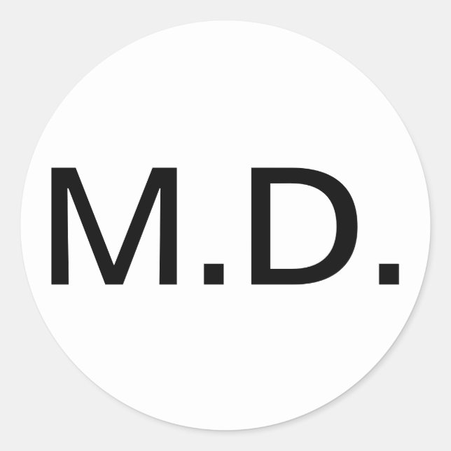 Sticker Rond Montrez votre diplôme médical avec fierté (Devant)