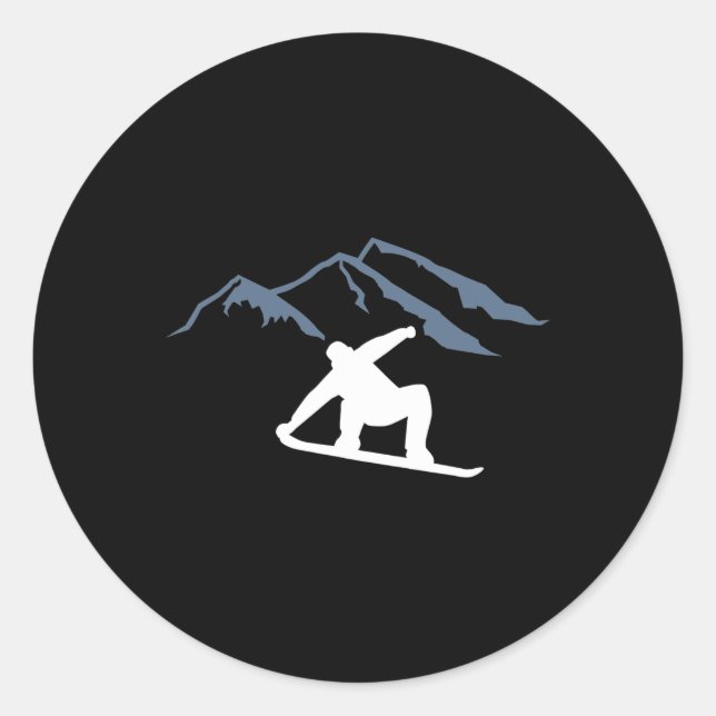 Sticker Rond Monts Snowboard (Devant)