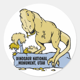 Sticker Rond Monument national de Dinosaur