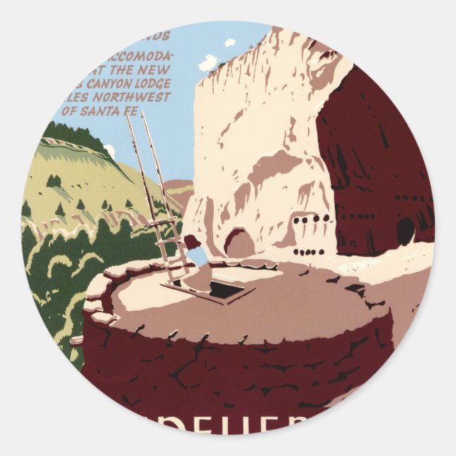 Sticker Rond Monument national du Bandelier (Devant)