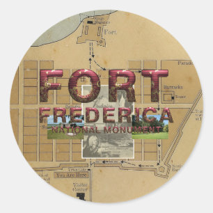 Sticker Rond Monument national du Fort Frederica