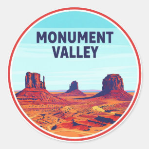 Sticker Rond Monument Valley Travel Nation Navajo Route