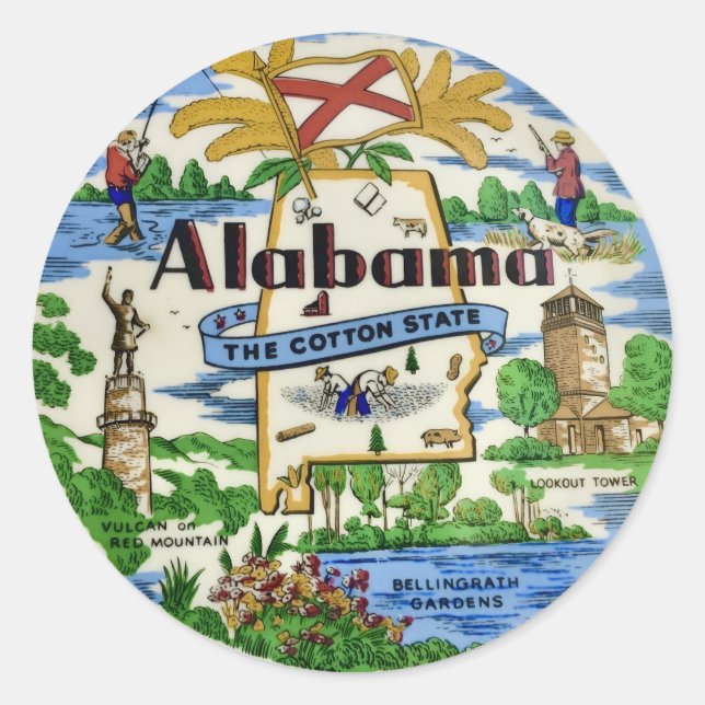 Sticker Rond Monuments de l'Alabama  (Devant)