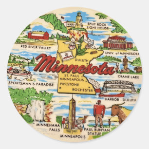 Sticker Rond Monuments du Minnesota