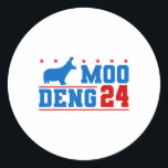 Sticker Rond Moo Deng 24 Drôle Hippo Moo Deng Zoo Hippopotamus<br><div class="desc">Moo Deng 24 Drôle Hippo Moo Deng Zoo Hippopotamus Animal</div>