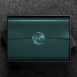 Sticker Rond Moody Agate | Turquoise Vert Malachite Riche Joyau<br><div class="desc">90s grunge inspiré sombre, sophistiqué aquarelle marbré pierre d'agate dans un ton de bijou moody profond avec faux feuille métallique et veines de parties scintillant dans un riche, dramatique avec tourbillons fluides abstraits et veines de parties scintillant. De la collection "Till Death Do Us Part", ce magnifique dégradé peint à...</div>