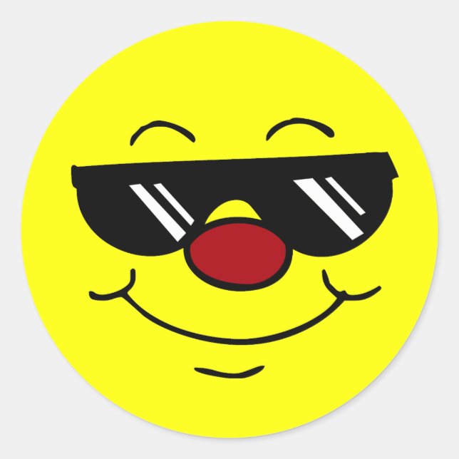 Sticker Rond Moody Face Grumpey (Devant)