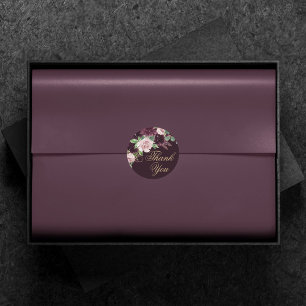 Sticker Rond Moody Passion   Merci de vin violet spectaculaire