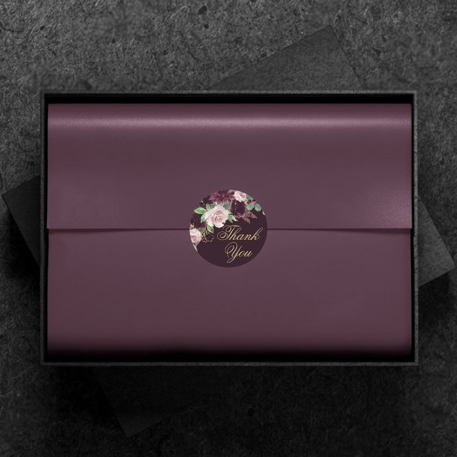 Sticker Rond Moody Passion | Merci de vin violet spectaculaire (Créateur téléchargé)