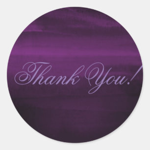 Sticker Rond Moody Purple Plum Moderne Aquarelle Chic Élégant