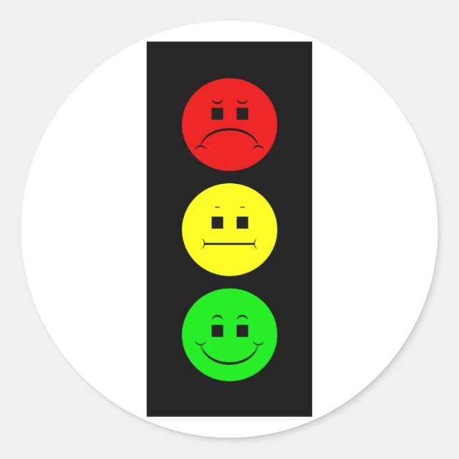 Sticker Rond Moody Stoplight (Devant)