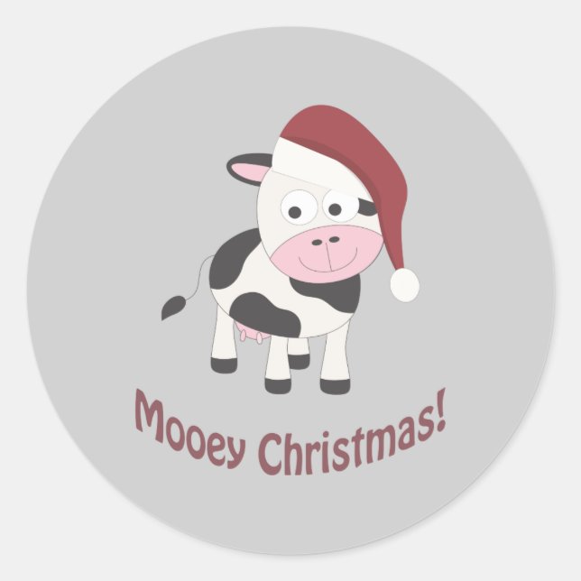 Sticker Rond Mooey Noël ! (Devant)