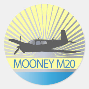 Sticker Rond Mooney M20 Aviation
