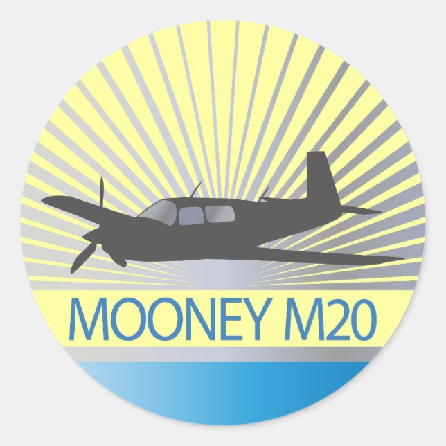 Sticker Rond Mooney M20 Aviation (Devant)