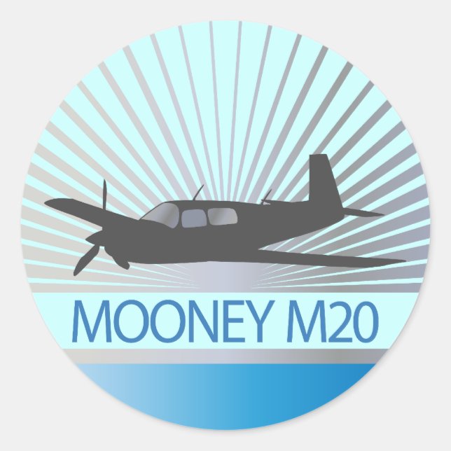 Sticker Rond Mooney M20 Aviation (Devant)