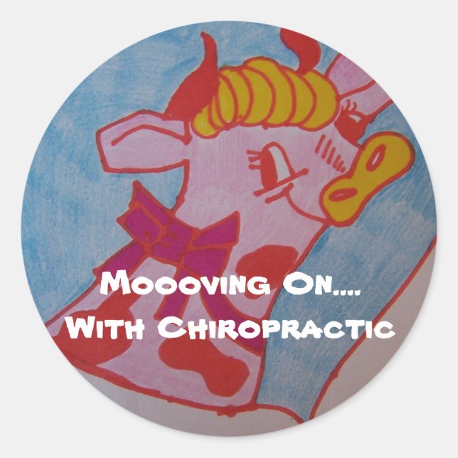 Sticker Rond Moooving sur….Avec la chiropractie (Devant)