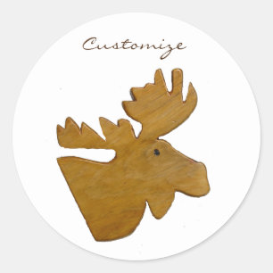 Sticker Rond Moose Head Thunder_Cove