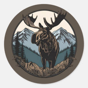 Sticker Rond Moose Mountain