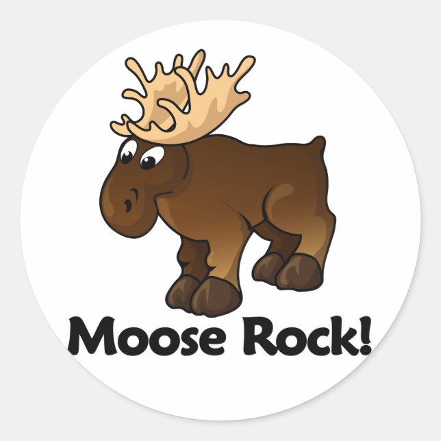 Sticker Rond Moose Rock ! (Devant)