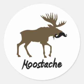 Sticker Rond Moostache