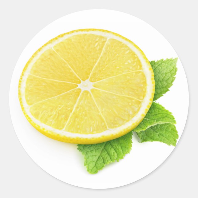 Sticker Rond Morceau de citron (Devant)