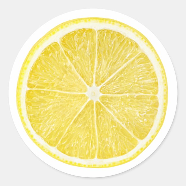 Sticker Rond Morceau de citron (Devant)